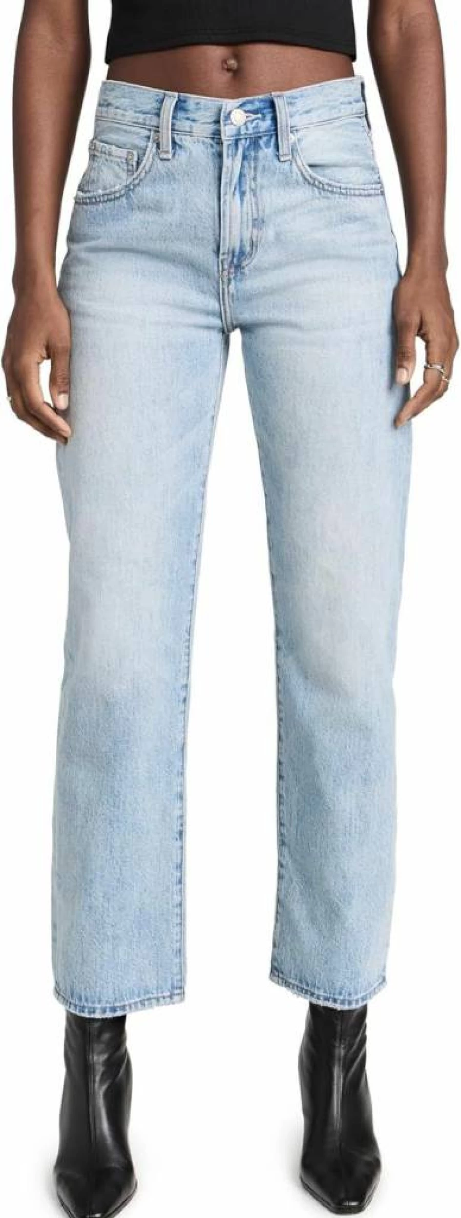 Pistola Denim Women's Lexi High-Rise Slim Fit Jeans - Classic Blue Stretch Denim Pants