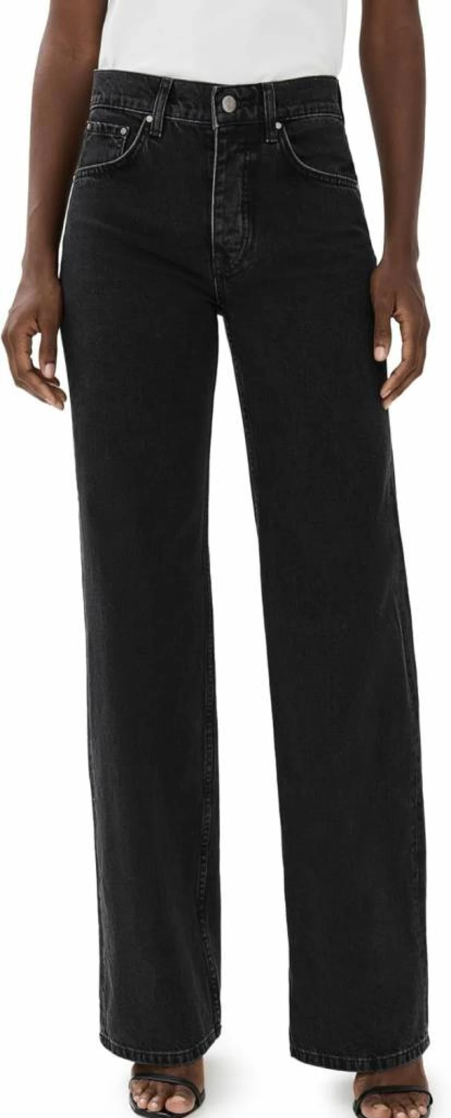 ANINE BING Women's High-Rise Hugh Jeans - Premium Denim for a Stylish Fit