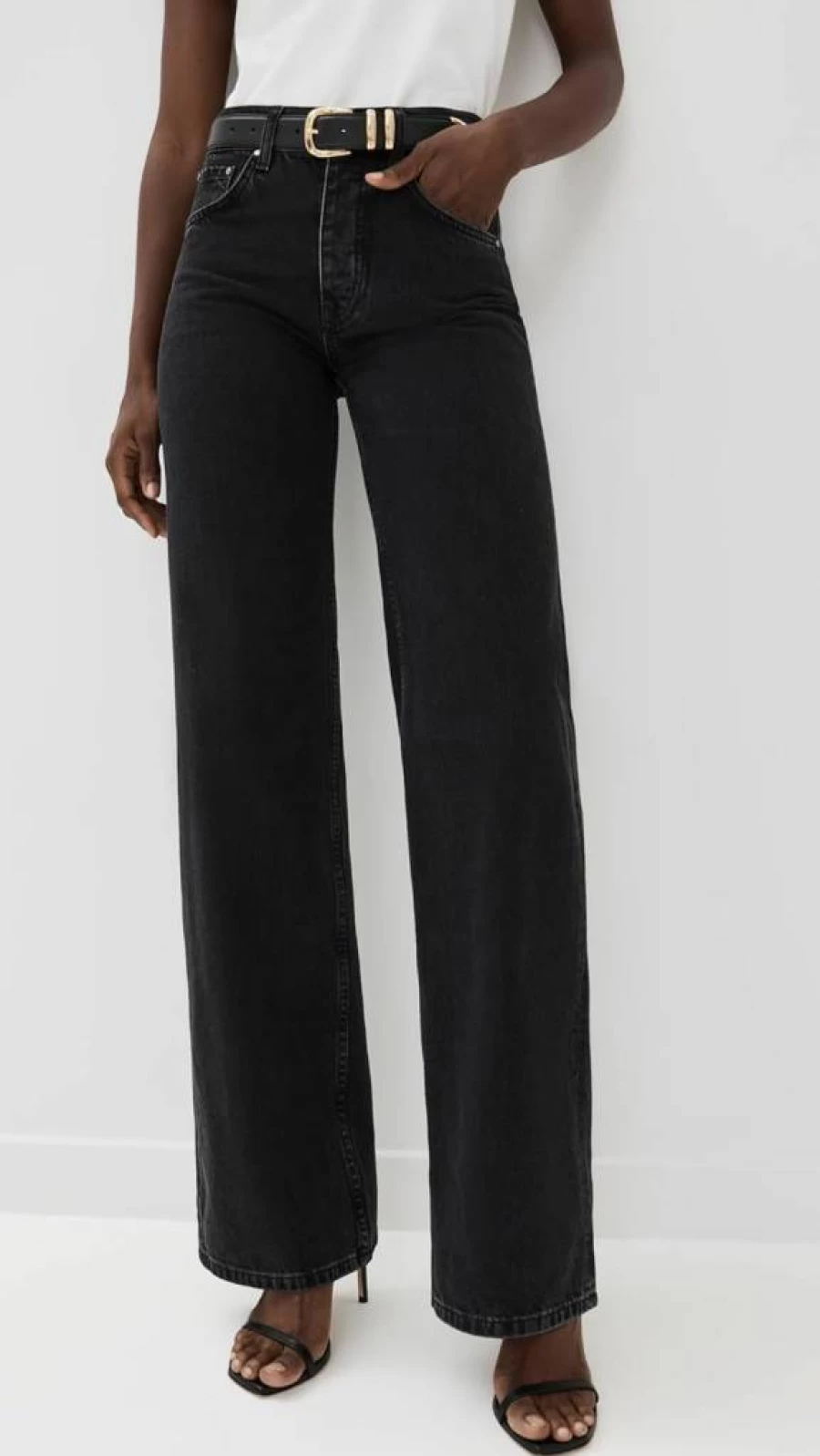 ANINE BING Women's High-Rise Hugh Jeans - Premium Denim for a Stylish Fit