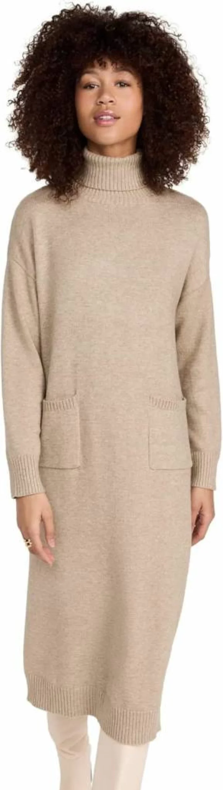 Line & Dot Women's Rianne Knit Sweater Dress - Casual Long Sleeve Pullover Tunic