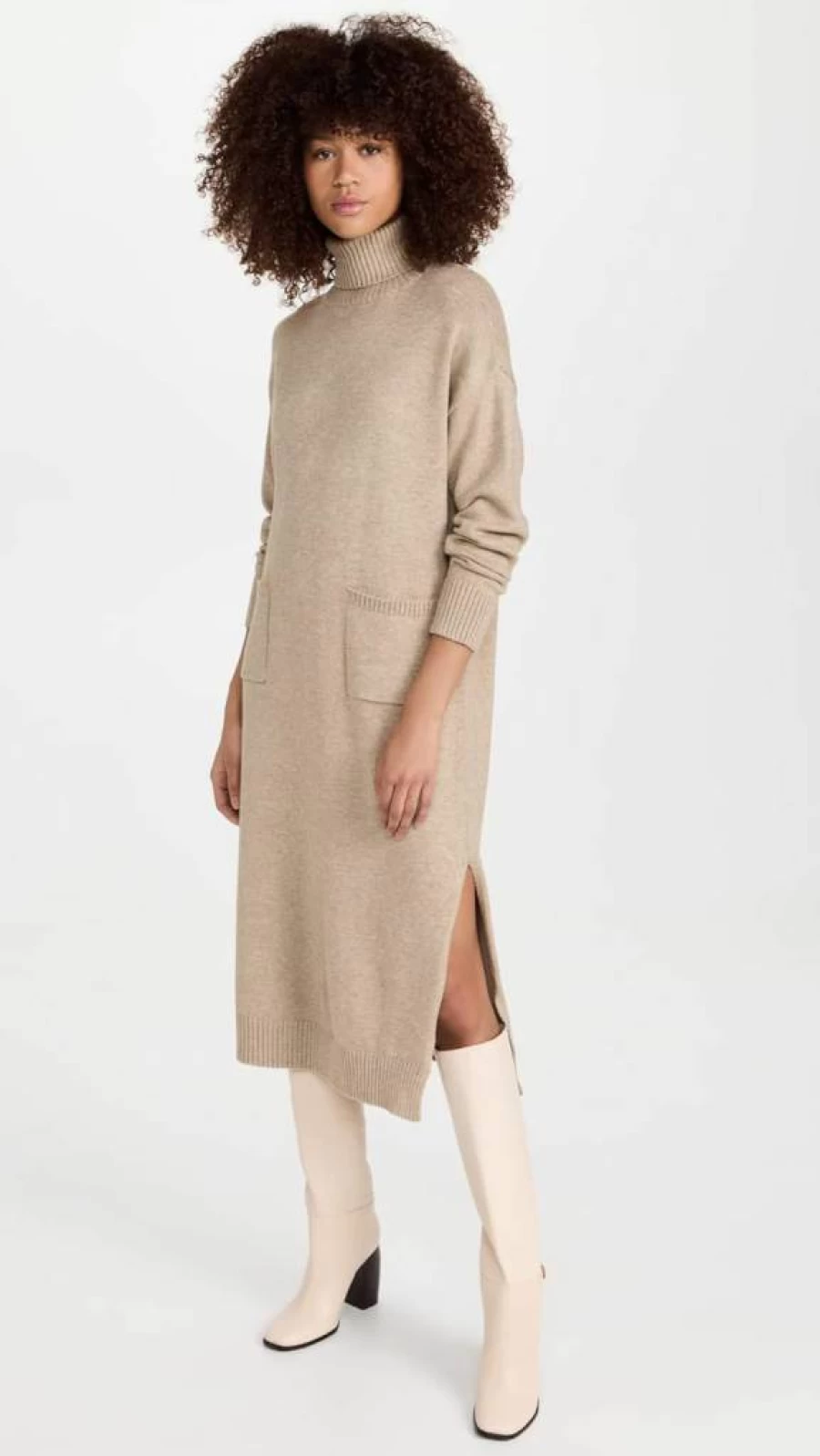 Line & Dot Women's Rianne Knit Sweater Dress - Casual Long Sleeve Pullover Tunic