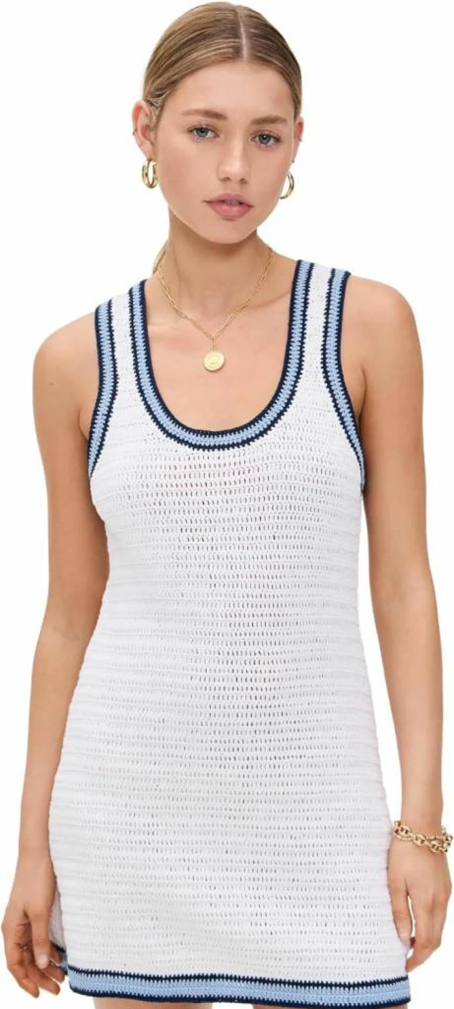 The Upside Women's Elsa Crochet Mini Dress - Boho Chic Summer Beach Dress