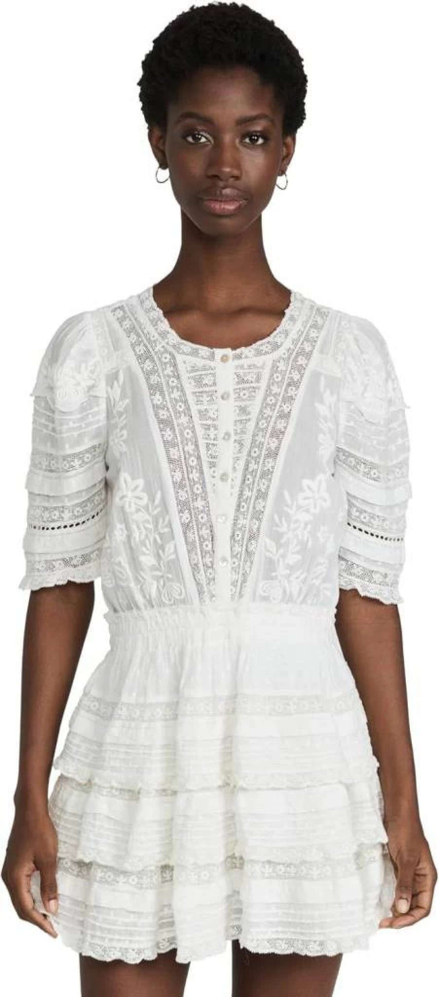 LOVESHACKFANCY Quincy Floral Dress for Women - Boho Chic Maxi Dress with Ruffles