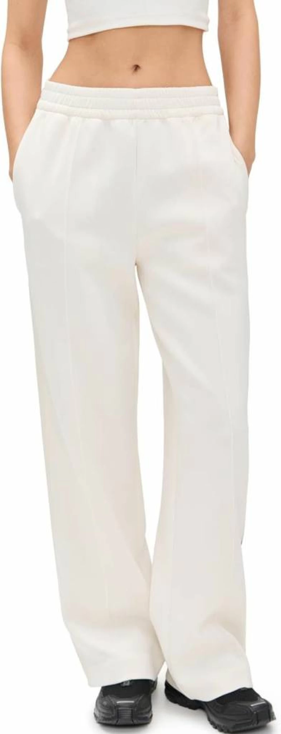 P.E NATION Women's Prelude High-Waisted Track Pants - Athletic Running Joggers with Side Stripes