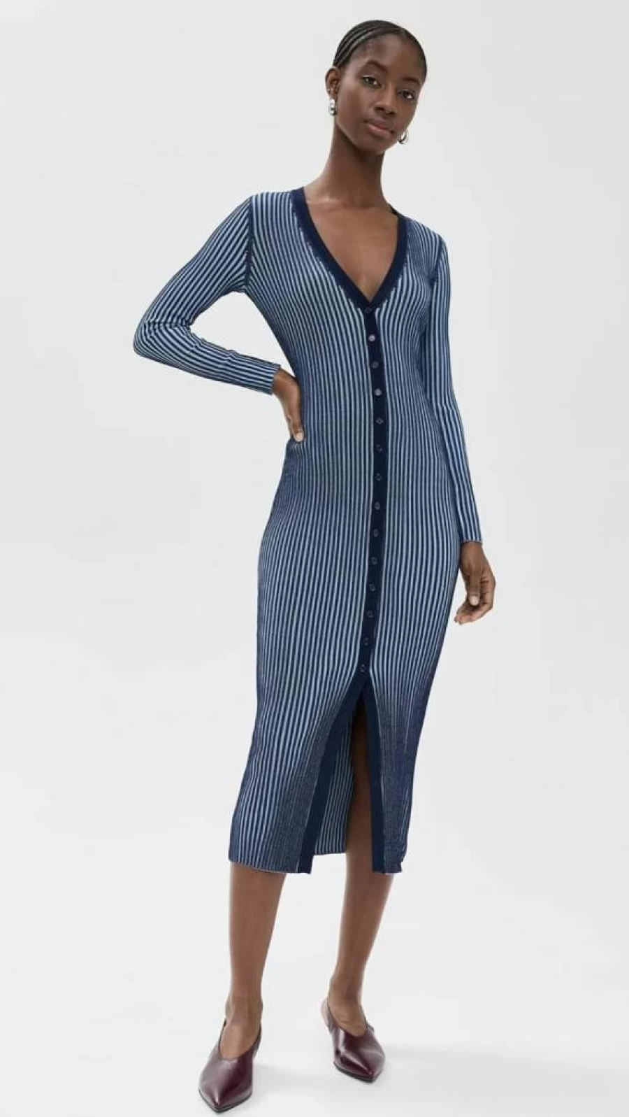 STAUD Shoko Sweater Dress for Women - Knit Casual Pullover Tunic