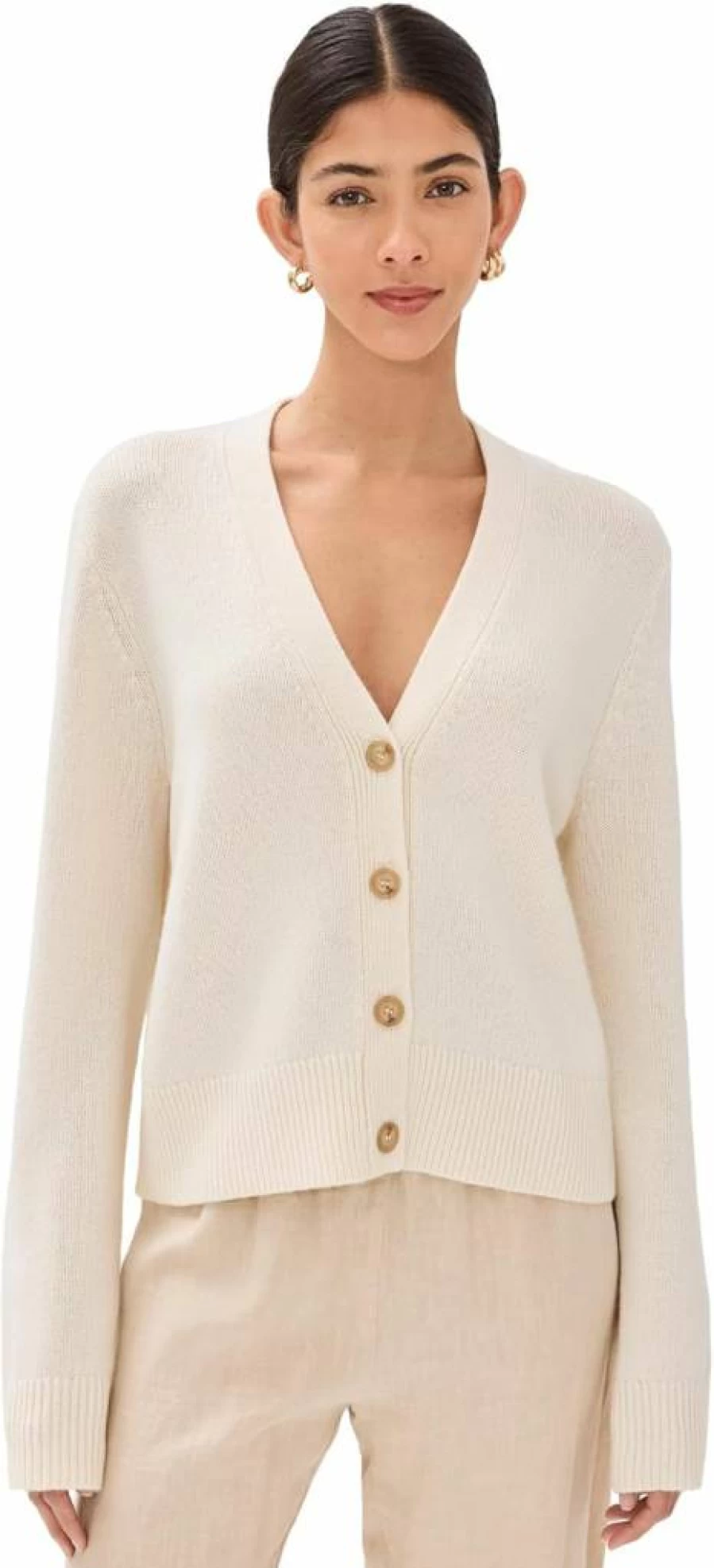 Jenni Kayne Women's Luxury Cashmere Cardigan Sweater – Soft Cozy Knit Pullover