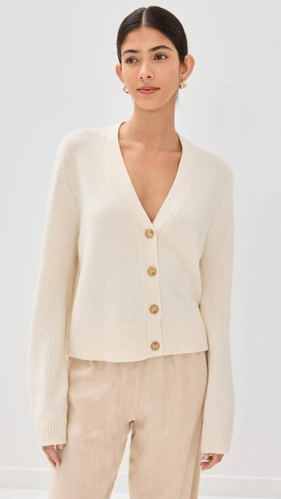 Jenni Kayne Women's Luxury Cashmere Cardigan Sweater – Soft Cozy Knit Pullover