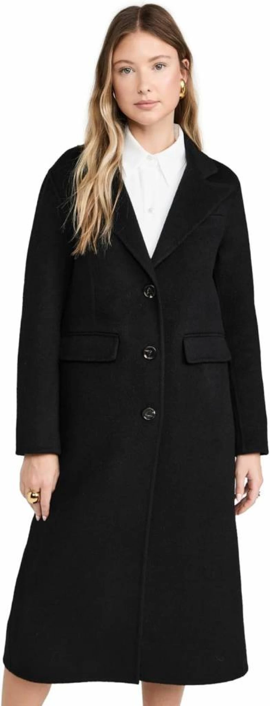 Rails Women's Long Wool Coat – Classic Gallery Trench Coat for Women