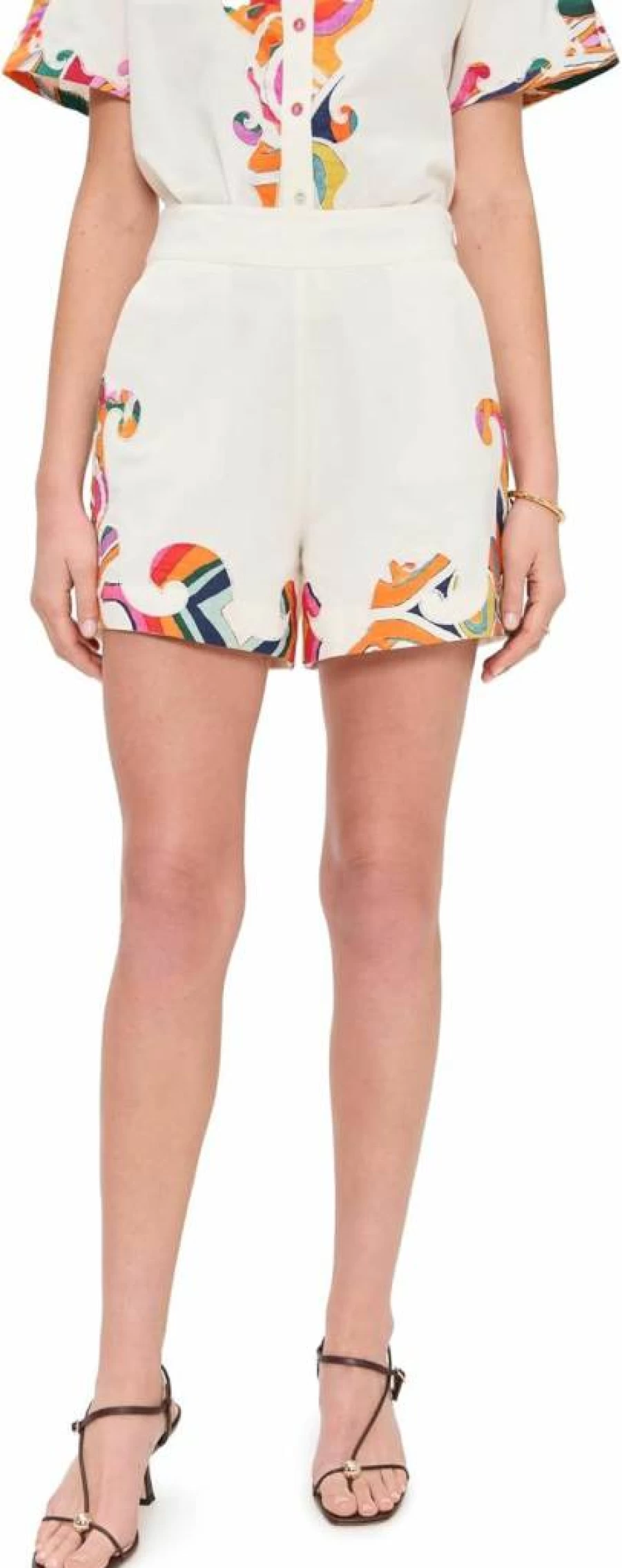 Carolina K Women's Gilda High-Waisted Linen Shorts - Summer Casual Comfort