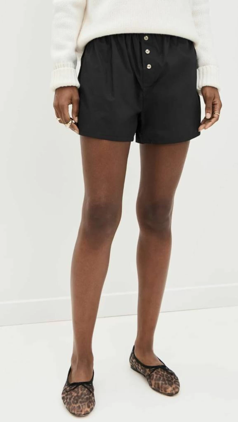 DONNI. Women's High-Waisted Pop Boxer Shorts - Soft Cotton Comfort Underwear