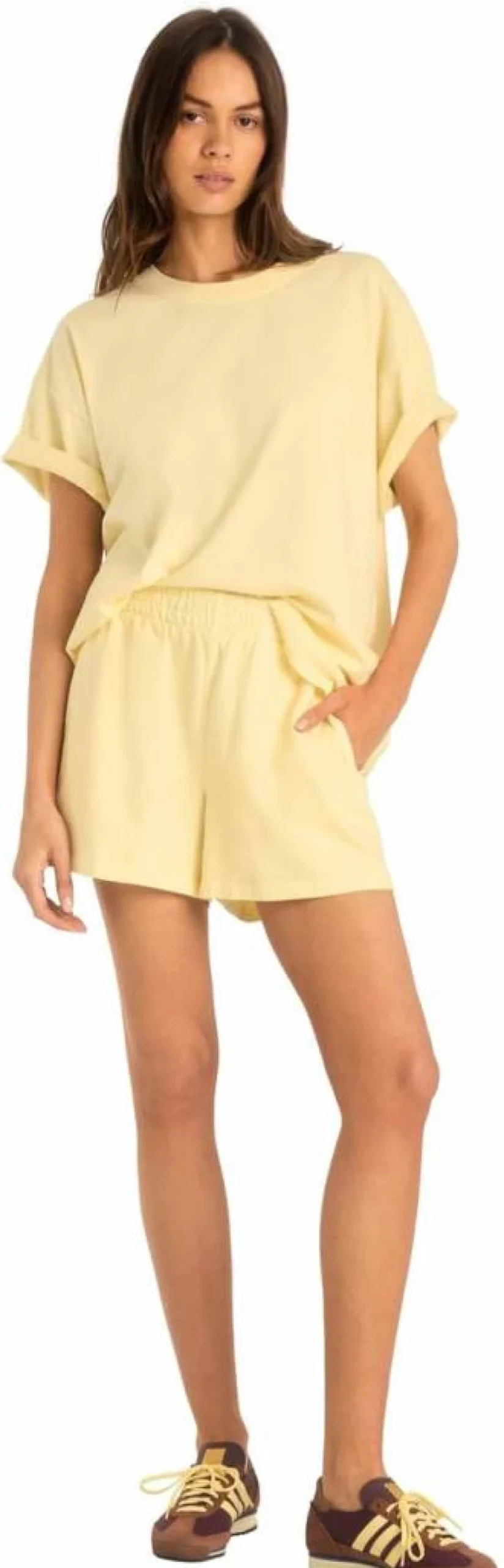 Vitamin A Women's Coastal Shorts - Soft Cotton Jersey Beach Bottom