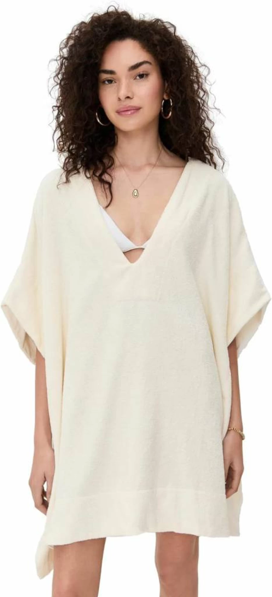 Vitamin A Women's Oasis Poncho - Boho Chic Beach Cover-Up & Casual Linen Layer