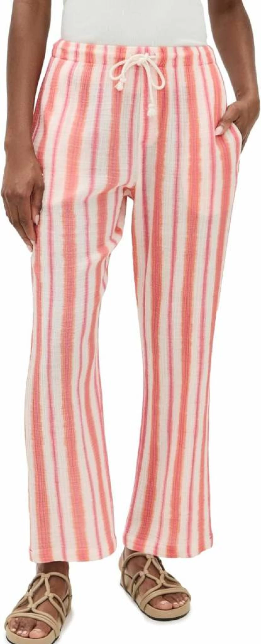 XIRENA Women's Blanche High-Waisted Linen Pants - Comfortable Summer Wide-Leg Trousers