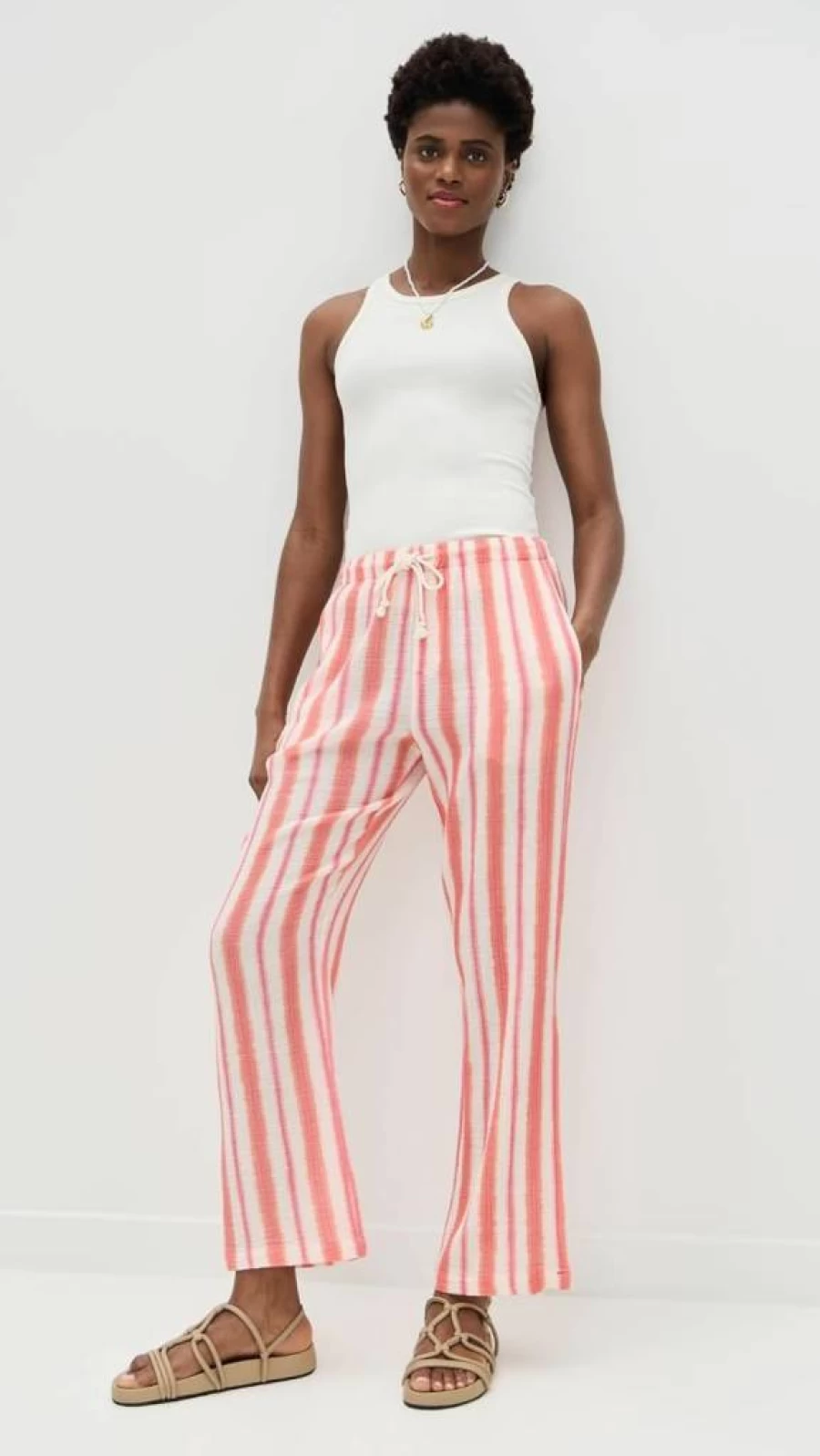 XIRENA Women's Blanche High-Waisted Linen Pants - Comfortable Summer Wide-Leg Trousers