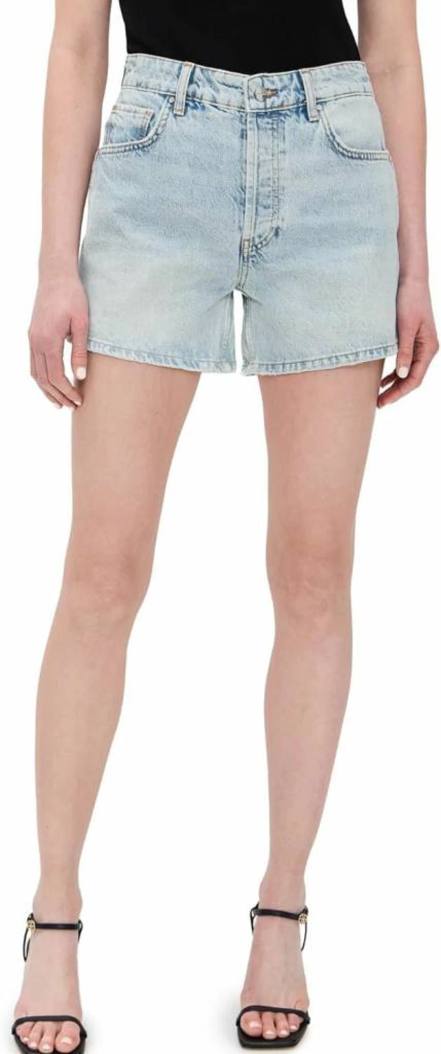 ANINE BING Women's Dalton High-Waisted Shorts - Premium Denim Fashion for Women
