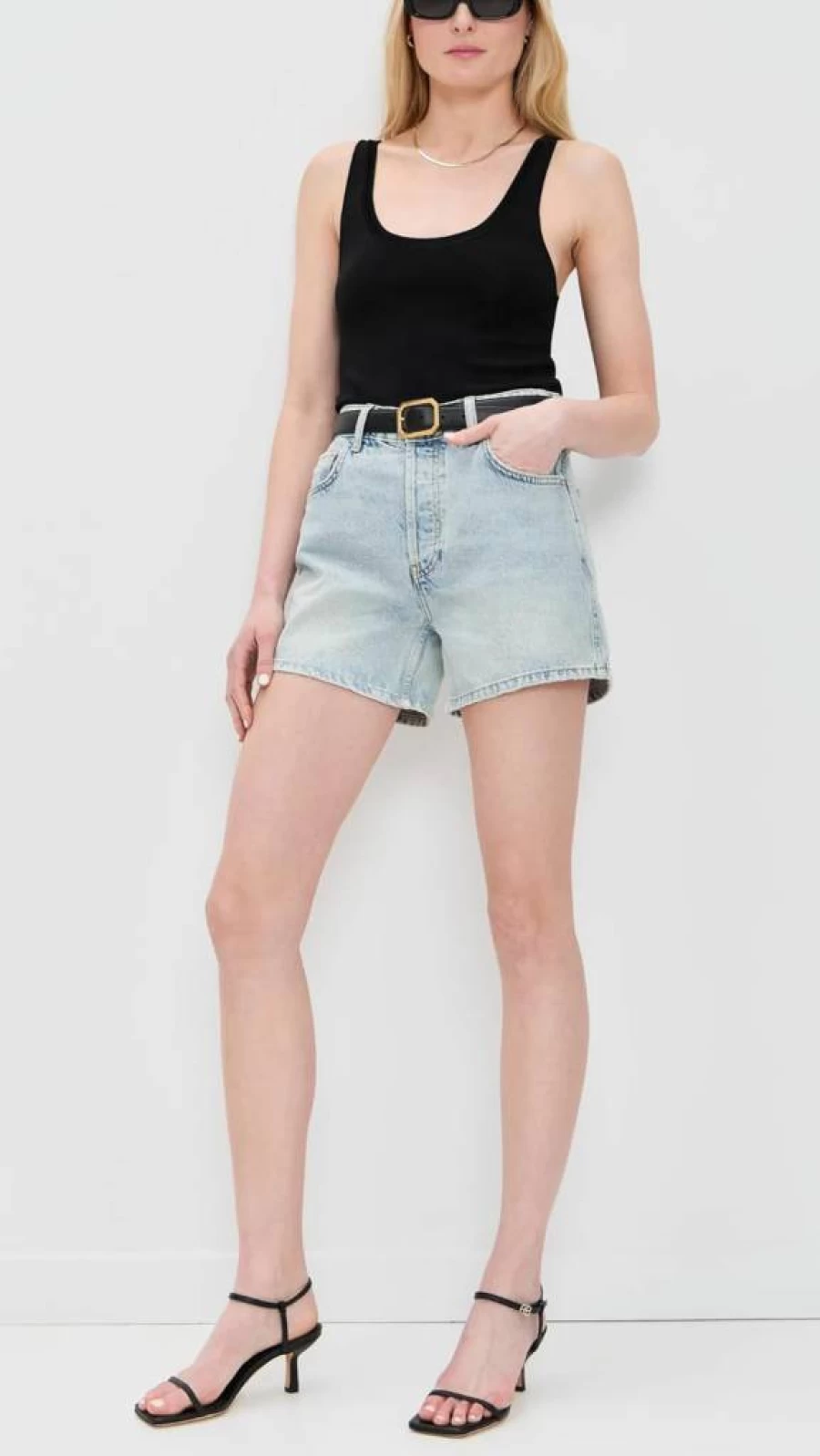 ANINE BING Women's Dalton High-Waisted Shorts - Premium Denim Fashion for Women