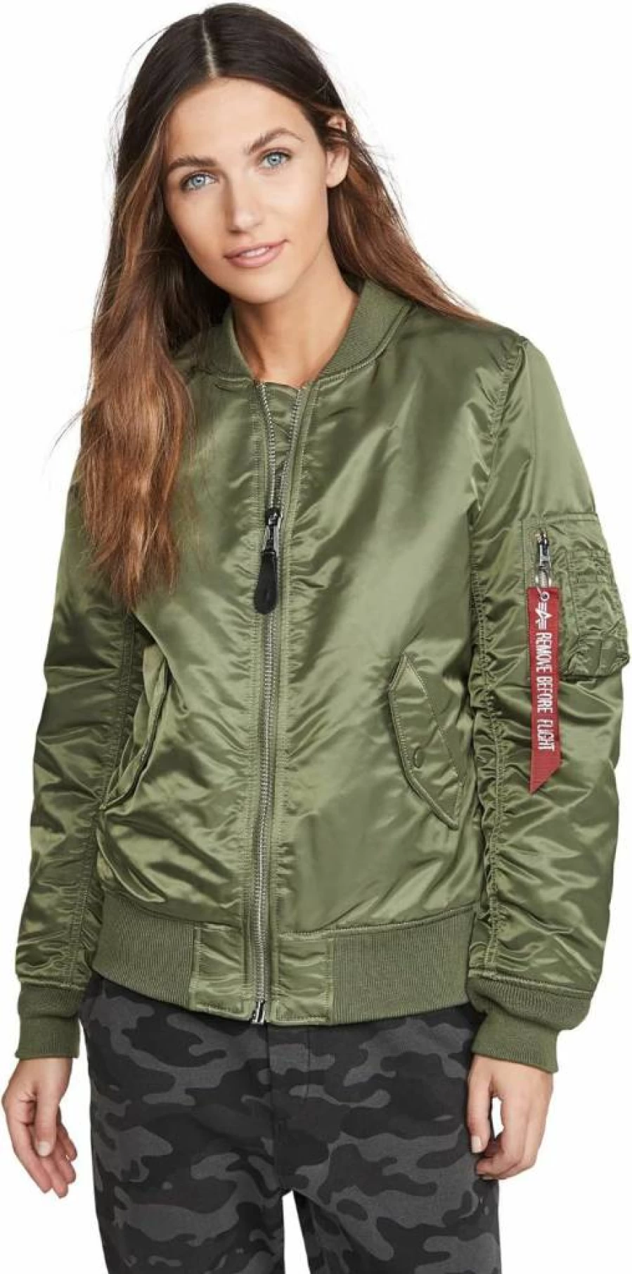 Alpha Industries Women's MA-1 Bomber Jacket | Lightweight Flight Jacket for Women