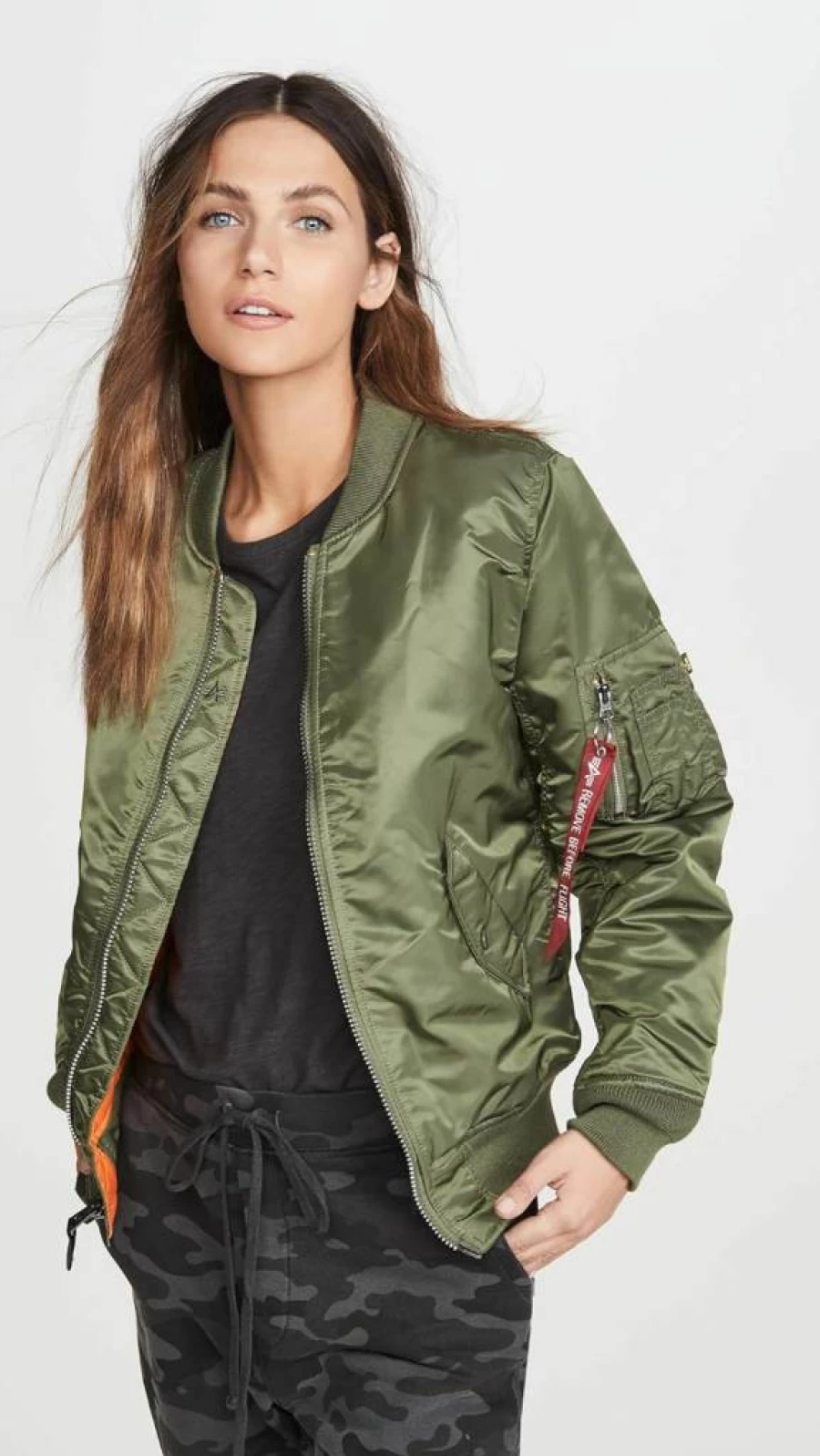 Alpha Industries Women's MA-1 Bomber Jacket | Lightweight Flight Jacket for Women