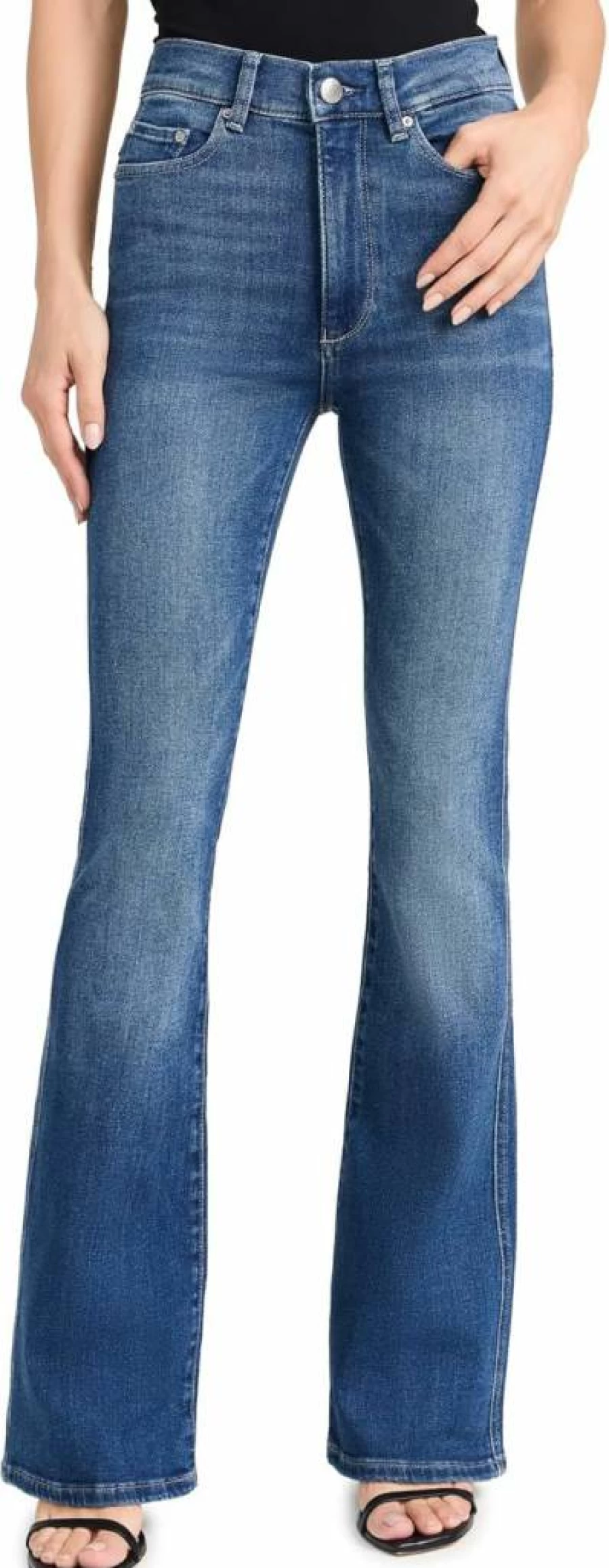 DL1961 Women's Bridget High Rise Instasculpt Bootcut Jeans - Stretchy Denim Pants for Women