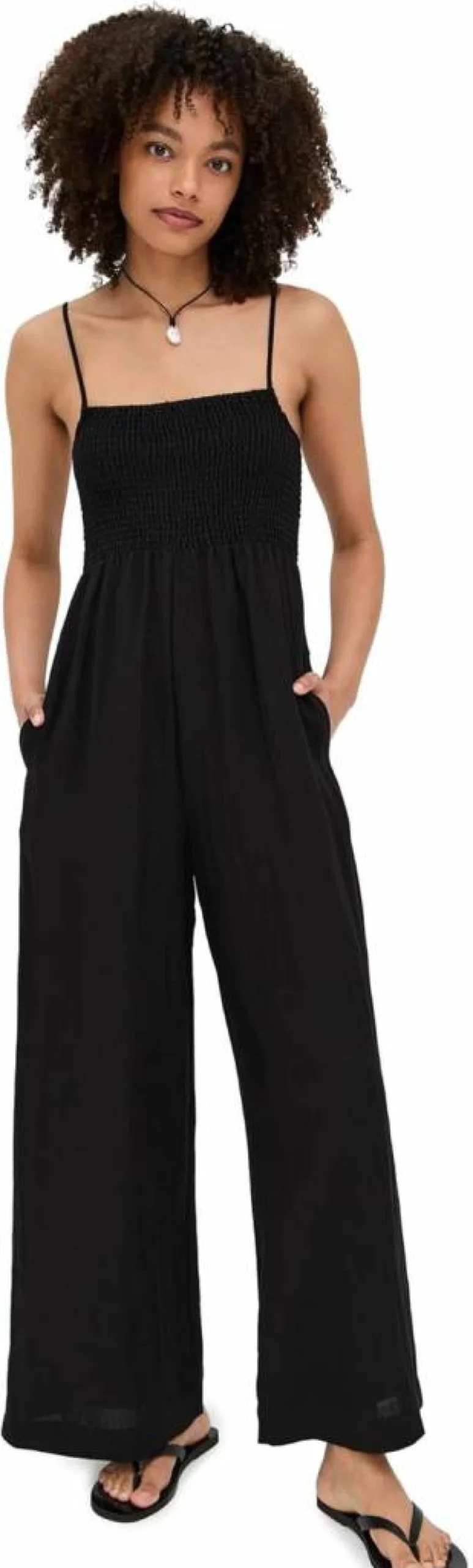 Z SUPPLY Women's Beachside Jumpsuit - Casual Summer Romper with Pockets
