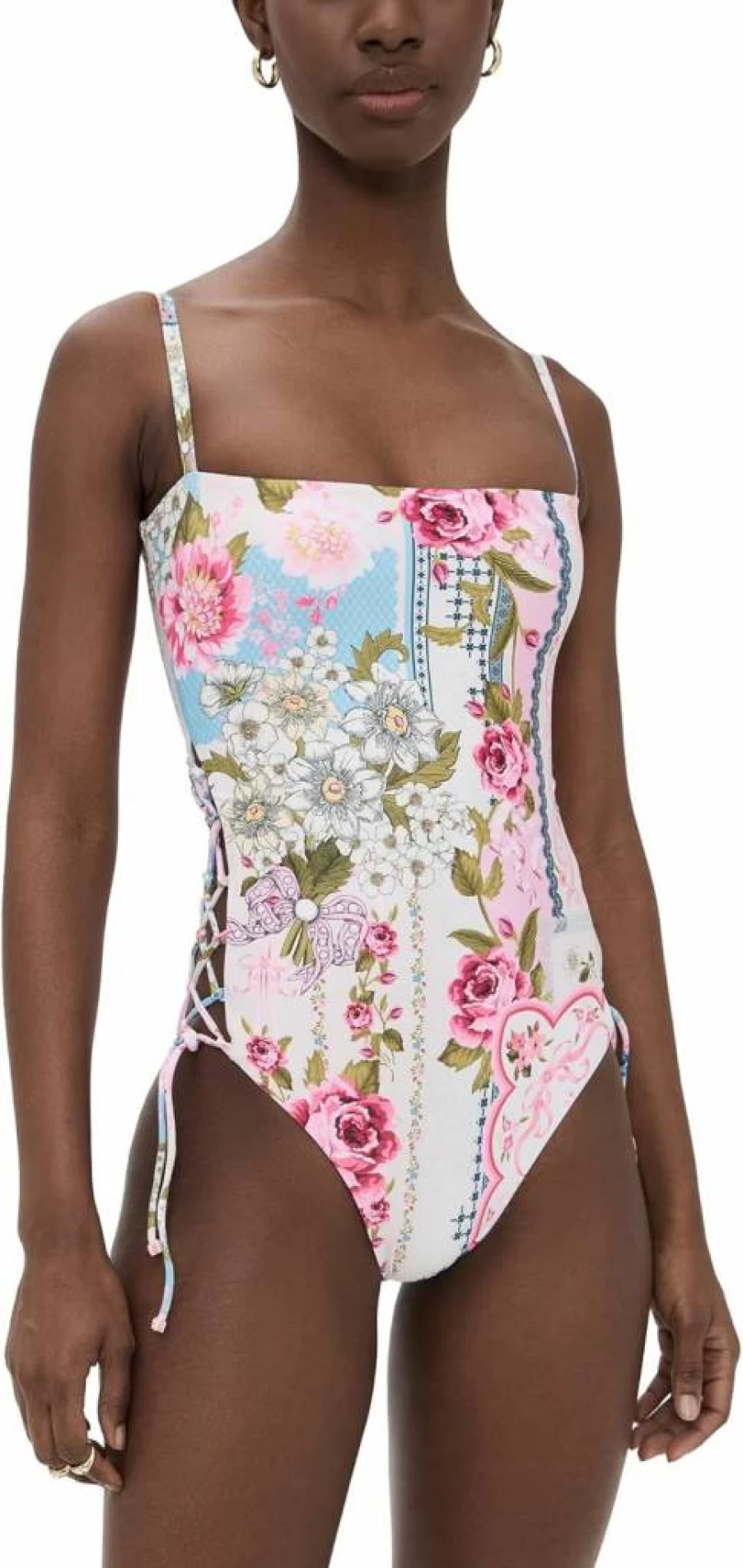AGUA BENDITA Mariel Meraki One Piece Swimsuit for Women | Elegant Designer Swimwear