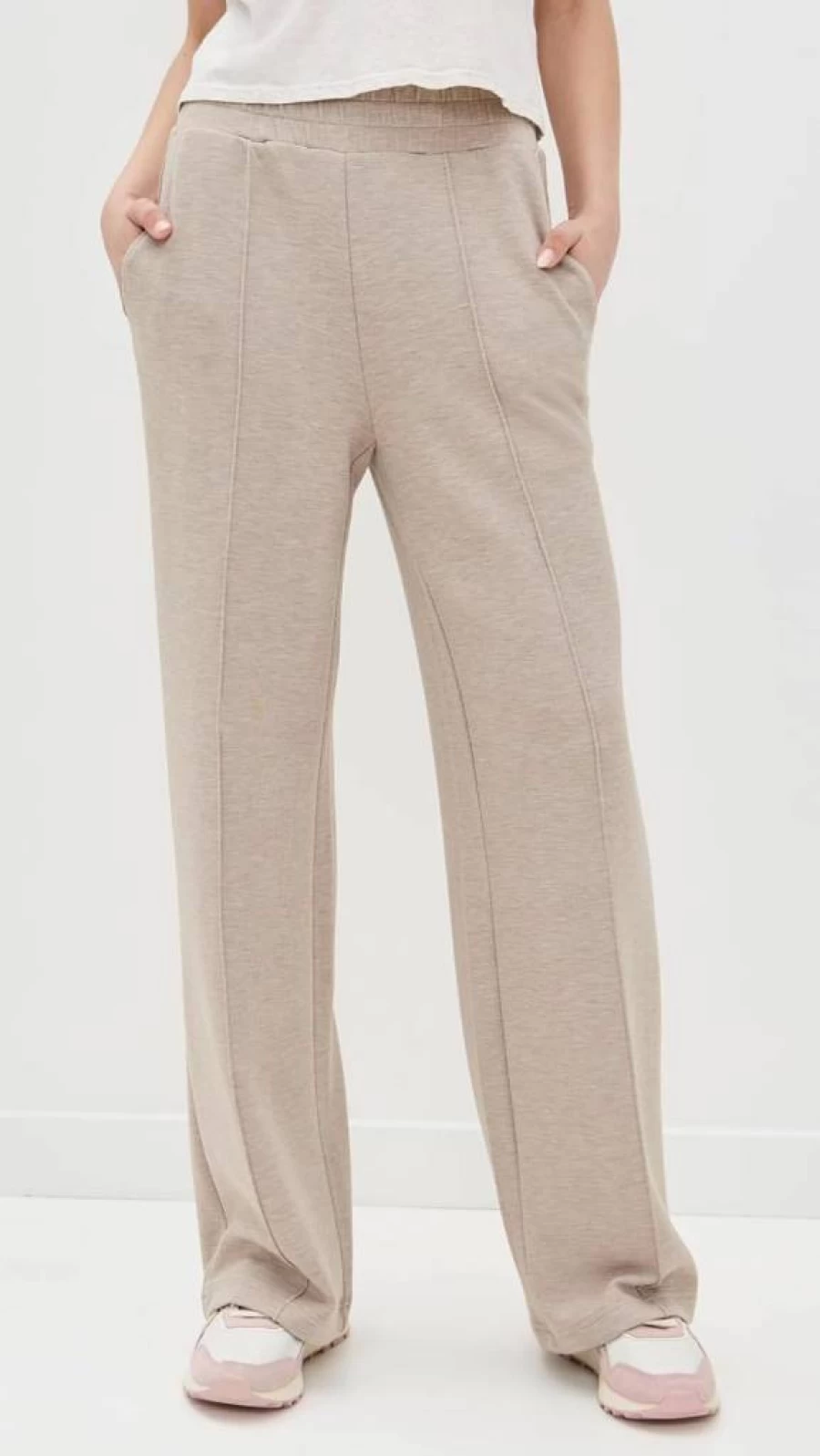 Varley Women's Wide Leg Pants - High Waisted Comfortable Trousers for Casual & Lounge Wear
