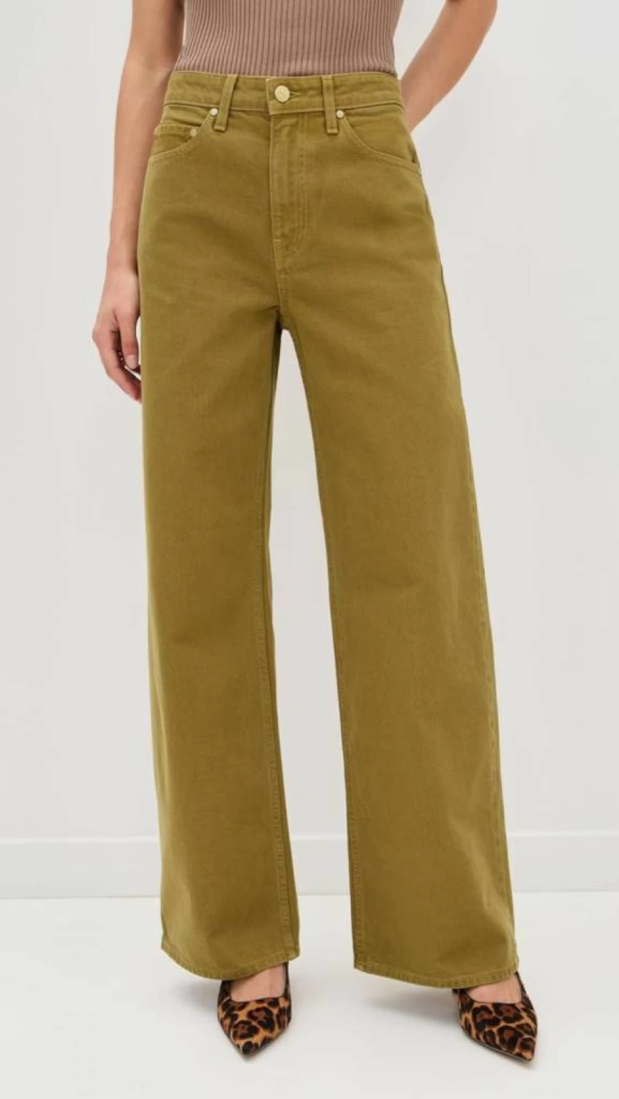 Ulla Johnson Women's Willow High-Rise Baggy Jeans - Relaxed Fit Wide Leg Denim Pants