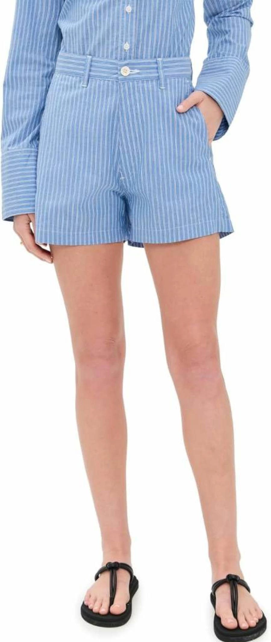DL1961 Women's Taylor Ultra High Rise Poplin Shorts - Denim Shorts for Women
