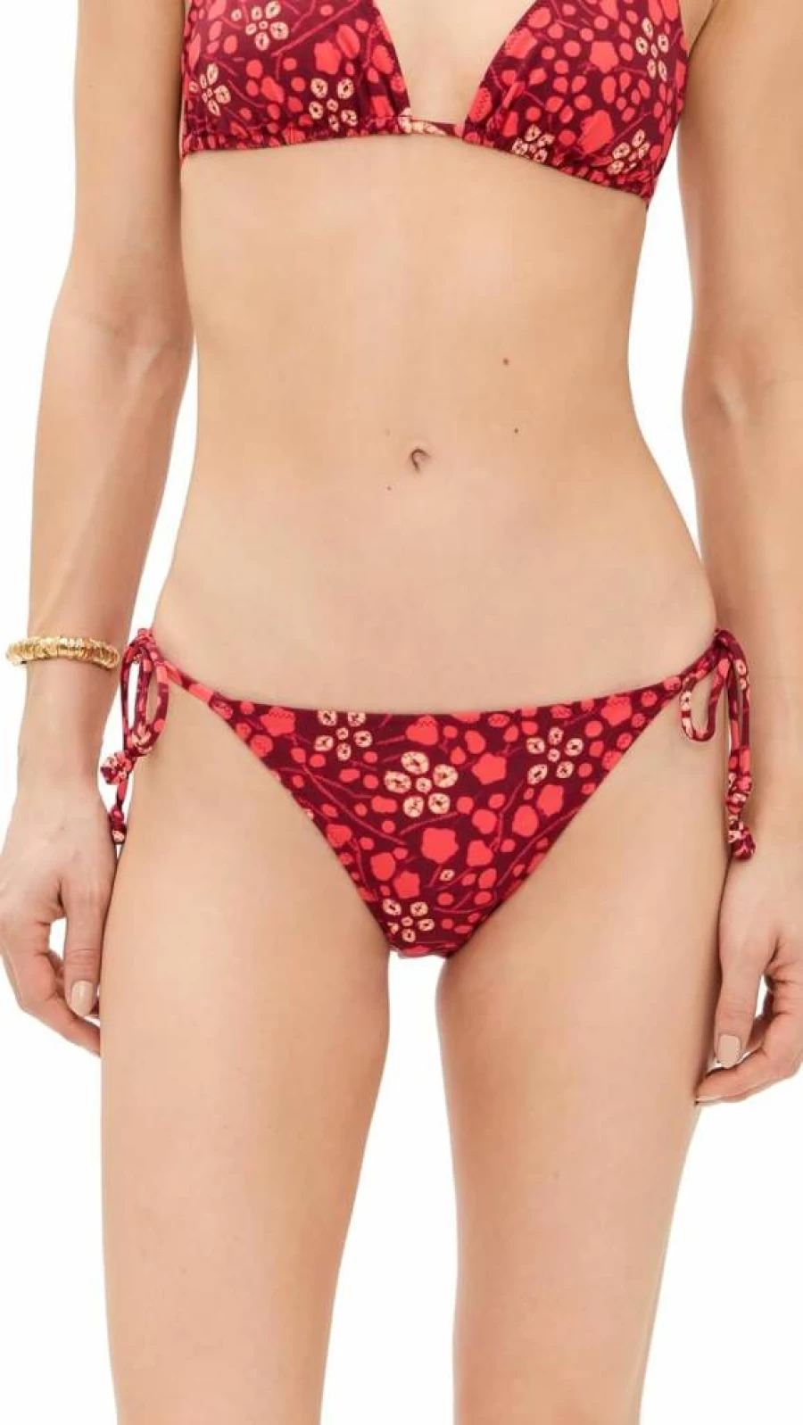 Ulla Johnson Women's Maria High-Waisted Bikini Bottoms | Floral Print Swimwear | Luxury Beach Vacation Essentials