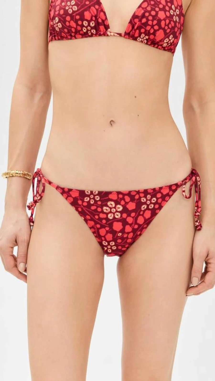 Ulla Johnson Women's Maria High-Waisted Bikini Bottoms | Floral Print Swimwear | Luxury Beach Vacation Essentials