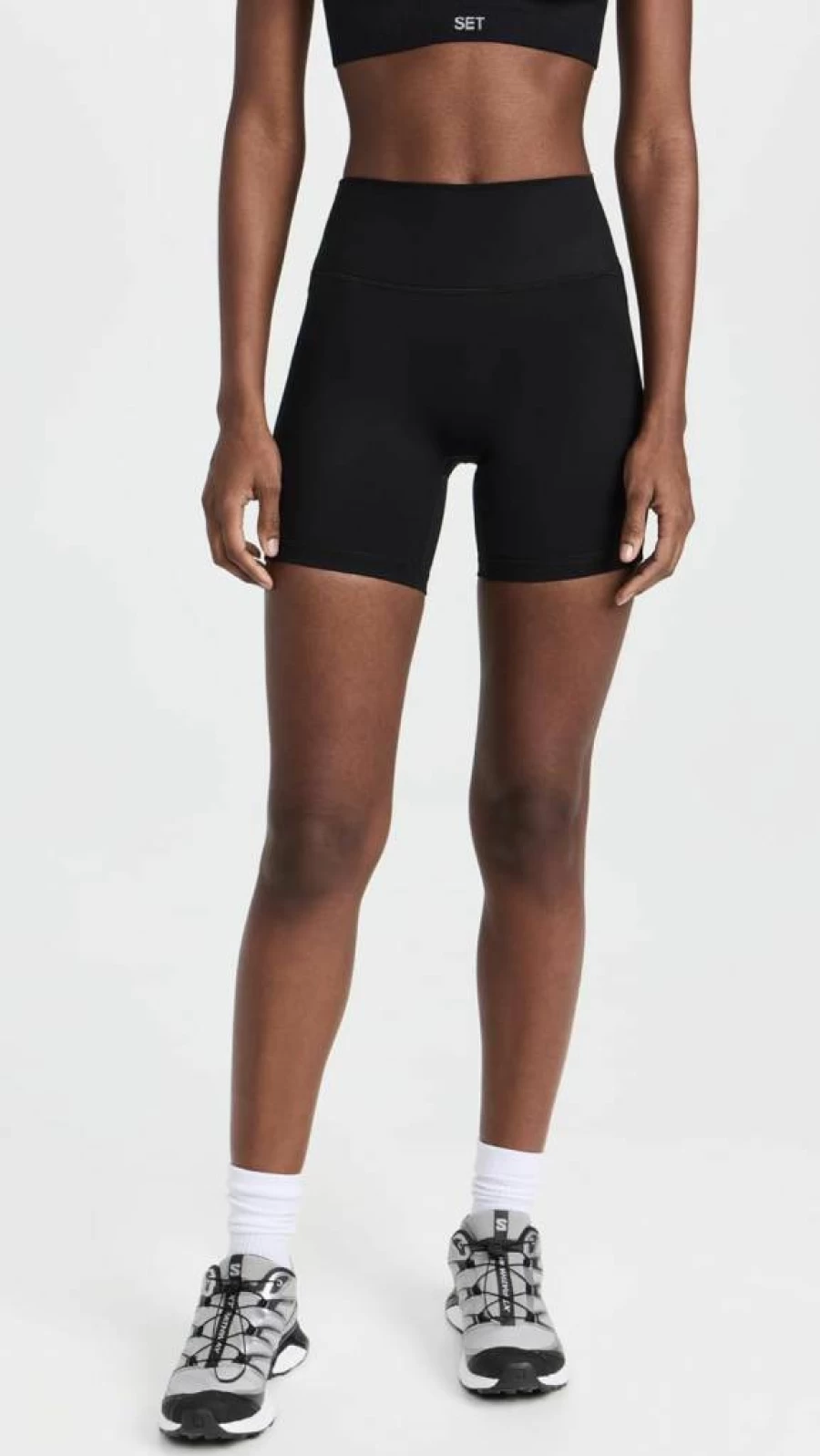 SET Active Women's High-Waisted Bike Shorts - Sporty & Comfortable Workout Shorts