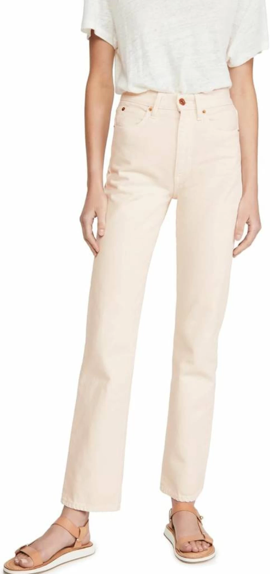 SLVRLAKE Women's High-Rise London Jeans - Classic Blue Denim Pants for Women