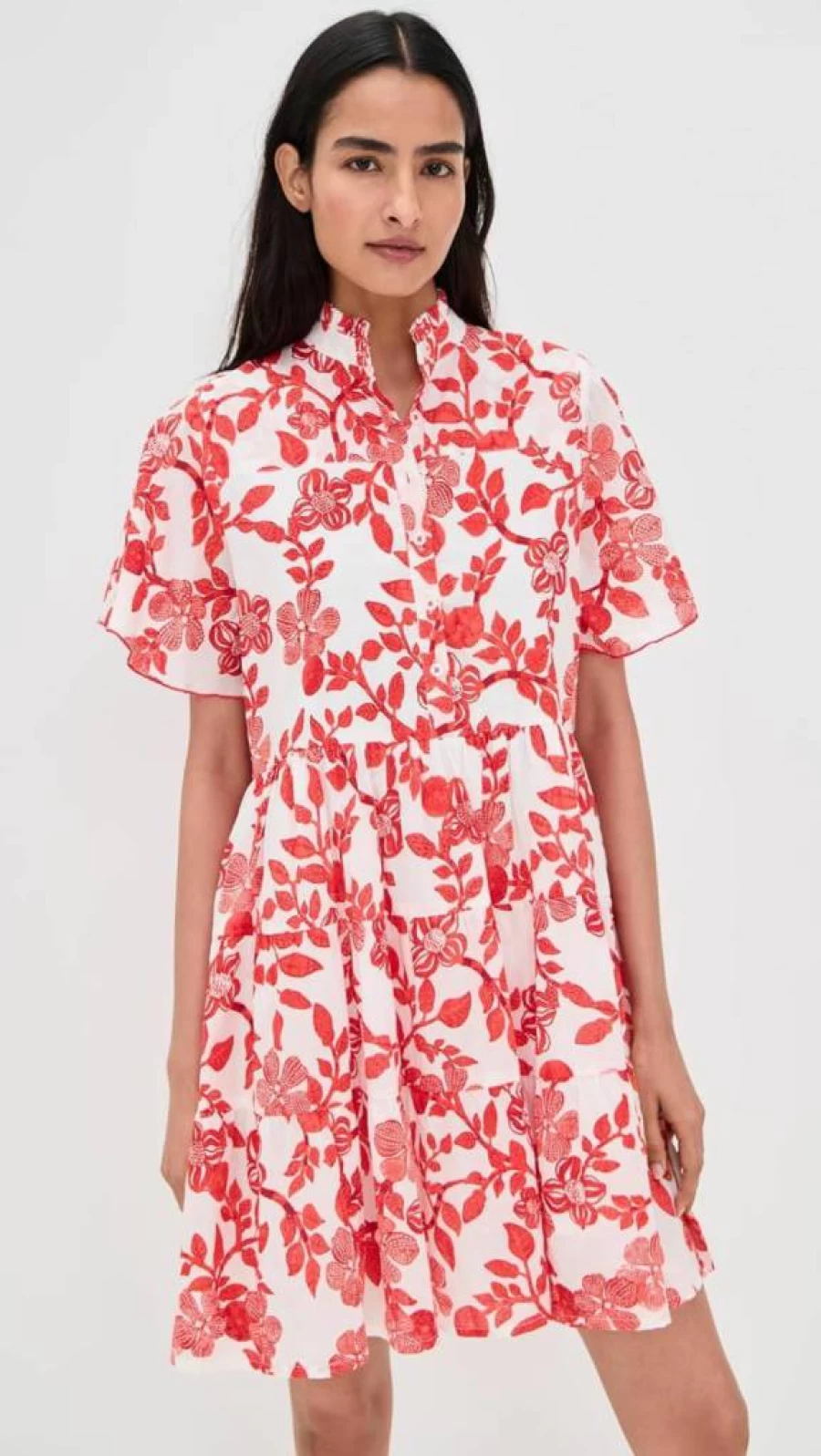 Ro's Garden Women's Vibeka Floral Short Sleeve Summer Dress