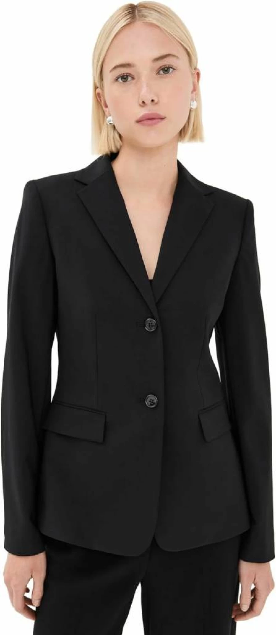 Theory Women's Slim Fit Single-Breasted Blazer Jacket - Modern Tailored Office Wear