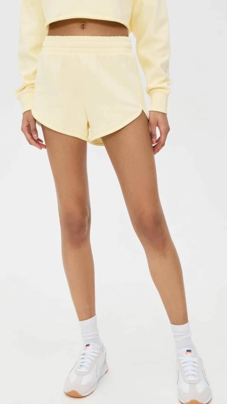 Good American Light Ray001 Terry Cotton Shorts for Women - Comfortable Casual Summer Shorts
