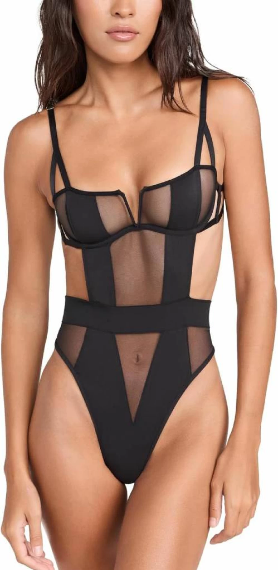 Bluebella Orla Wired Thong Bodysuit for Women - Lingerie Bodysuit with Underwire & Strappy Design