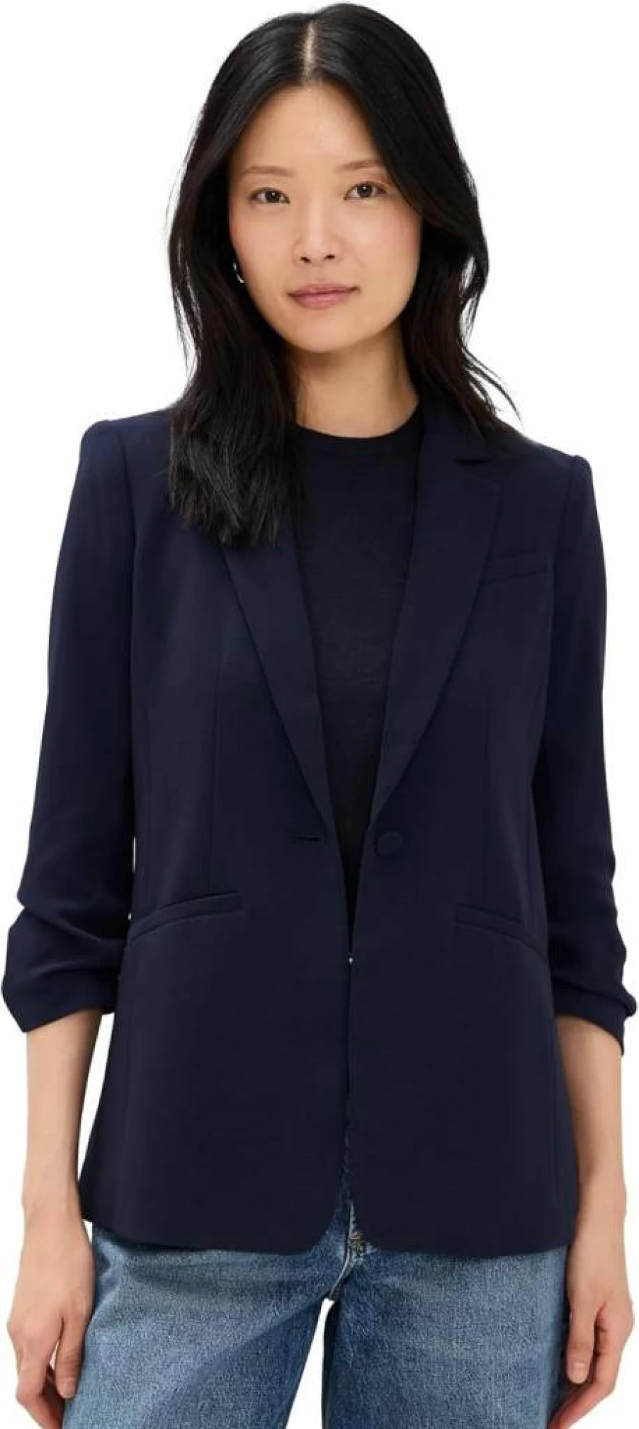 Cinq a Sept Women's Khloe Blazer in Premium Crepe Fabric - Elegant Tailored Jacket for Women