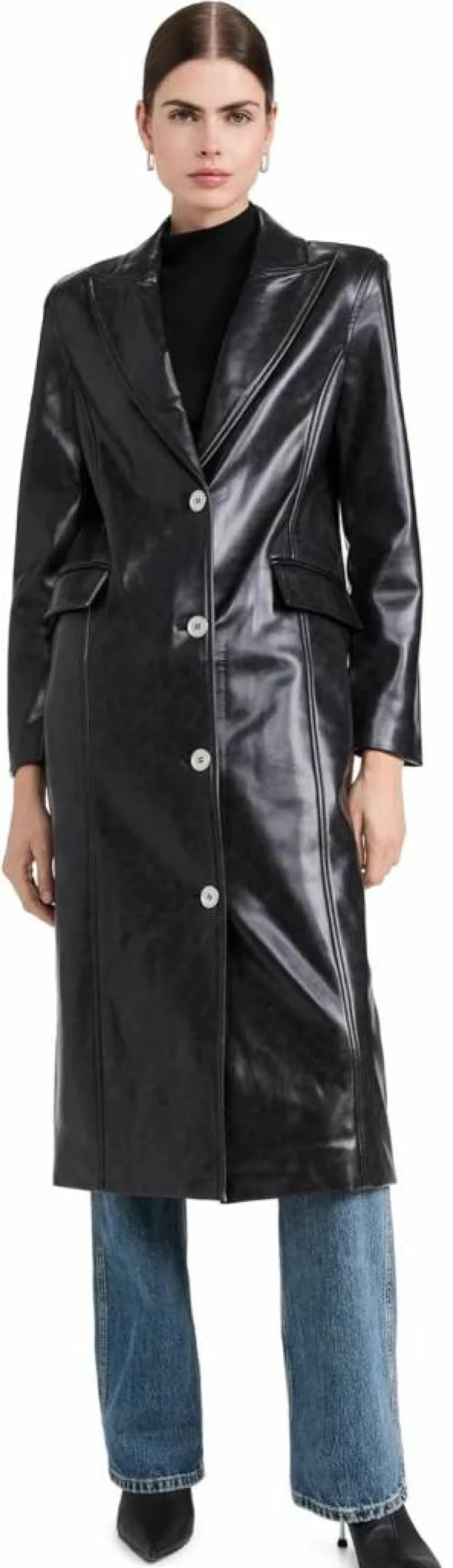 Apparis Women's Lauren Wool Overcoat - Elegant Long Trench Coat for Women