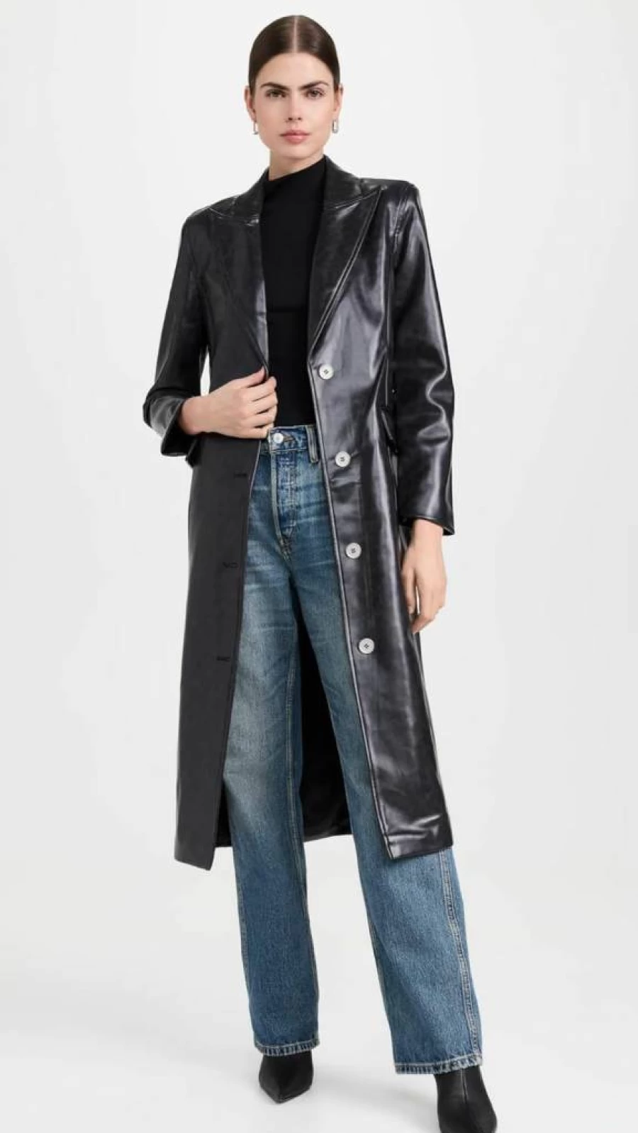 Apparis Women's Lauren Wool Overcoat - Elegant Long Trench Coat for Women