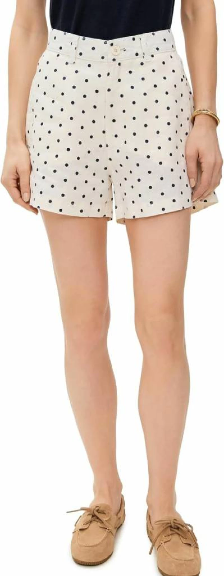 DL1961 Women's Taylor Ultra High Rise Linen Shorts | Comfortable Summer Shorts | High Waisted Linen Shorts for Women