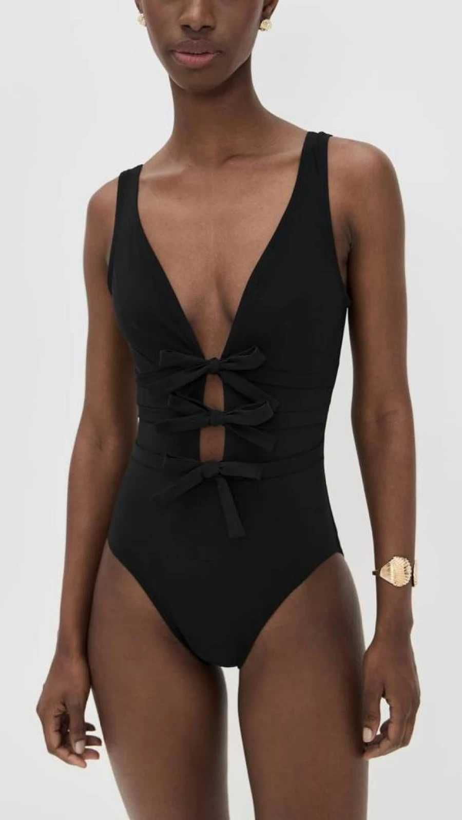 Karla Colletto Women's Lenora Underwire V-Neck One Piece Swimsuit with High Back Support