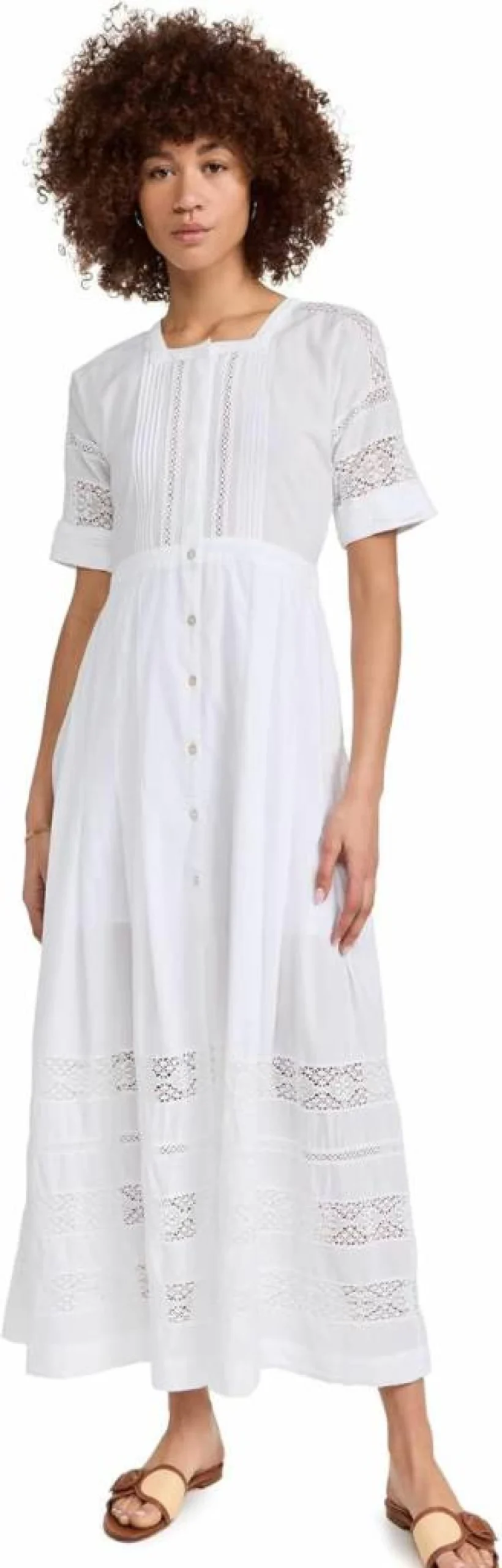LOVESHACKFANCY Women's Edie Floral Mini Dress - Boho Chic Vintage Style Party Wear