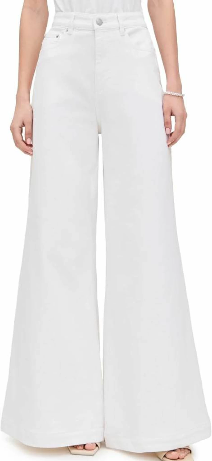 DL1961 Women's Lucila High Rise Ultra Wide Leg Jeans - Stretch Denim Comfort Fit
