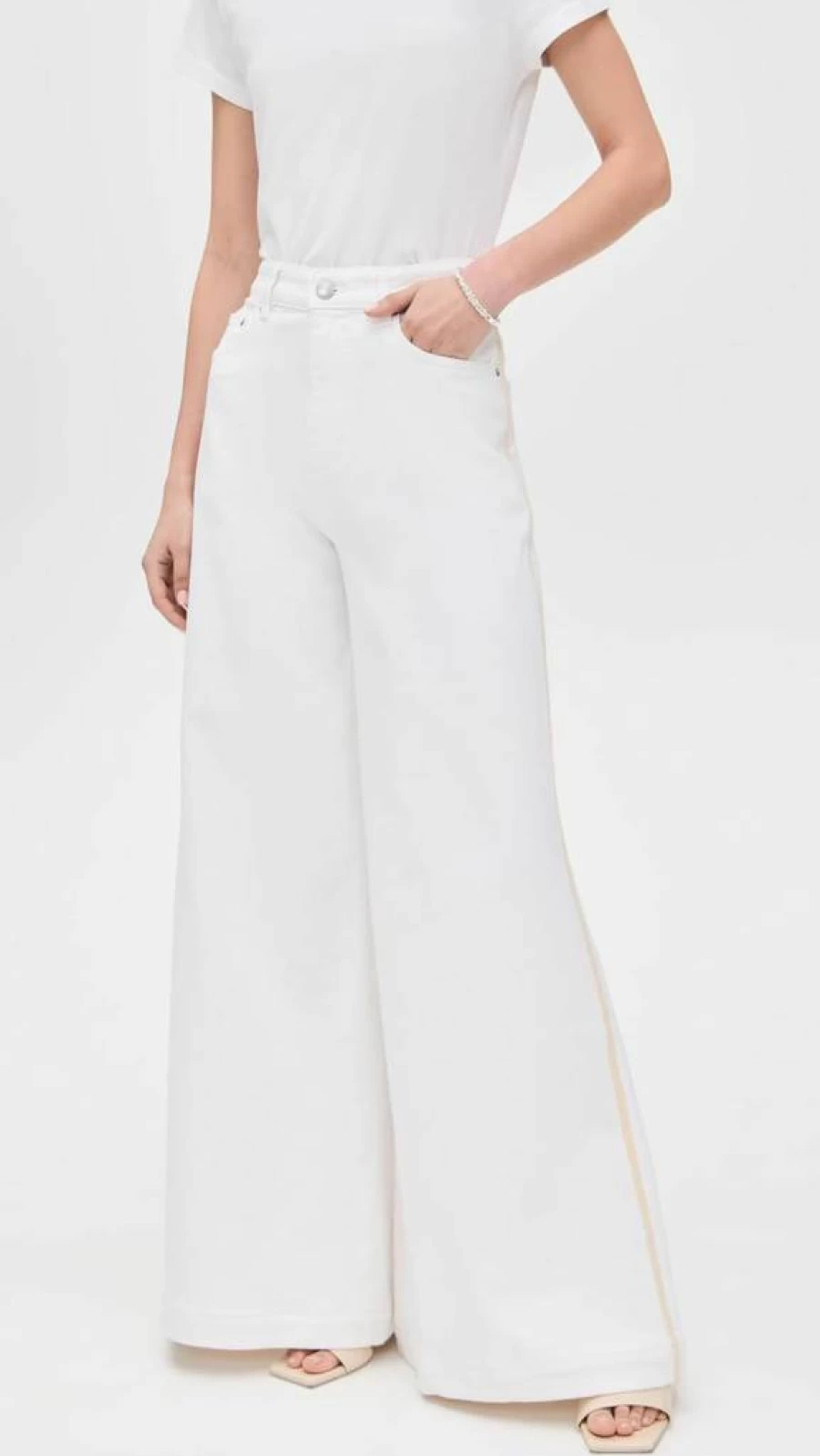 DL1961 Women's Lucila High Rise Ultra Wide Leg Jeans - Stretch Denim Comfort Fit