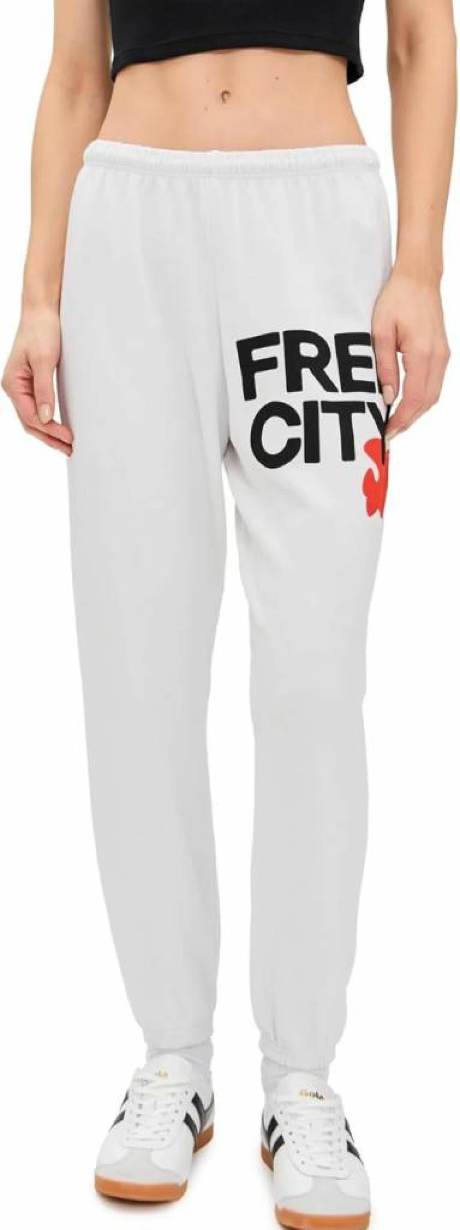 FREECITY Women's High-Waisted Loose Fit Sweatpants - Soft Casual Joggers for Comfort & Style