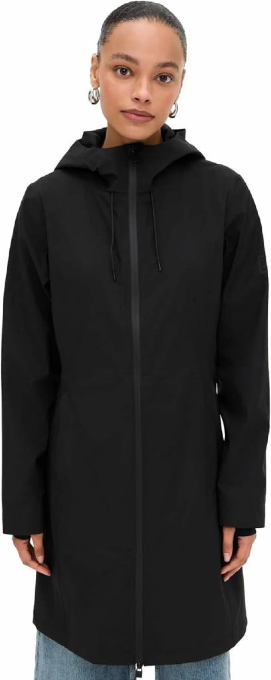 RAINS Women's Suva Waterproof Hardshell Long Jacket | Lightweight Raincoat | Windproof Outdoor Coat