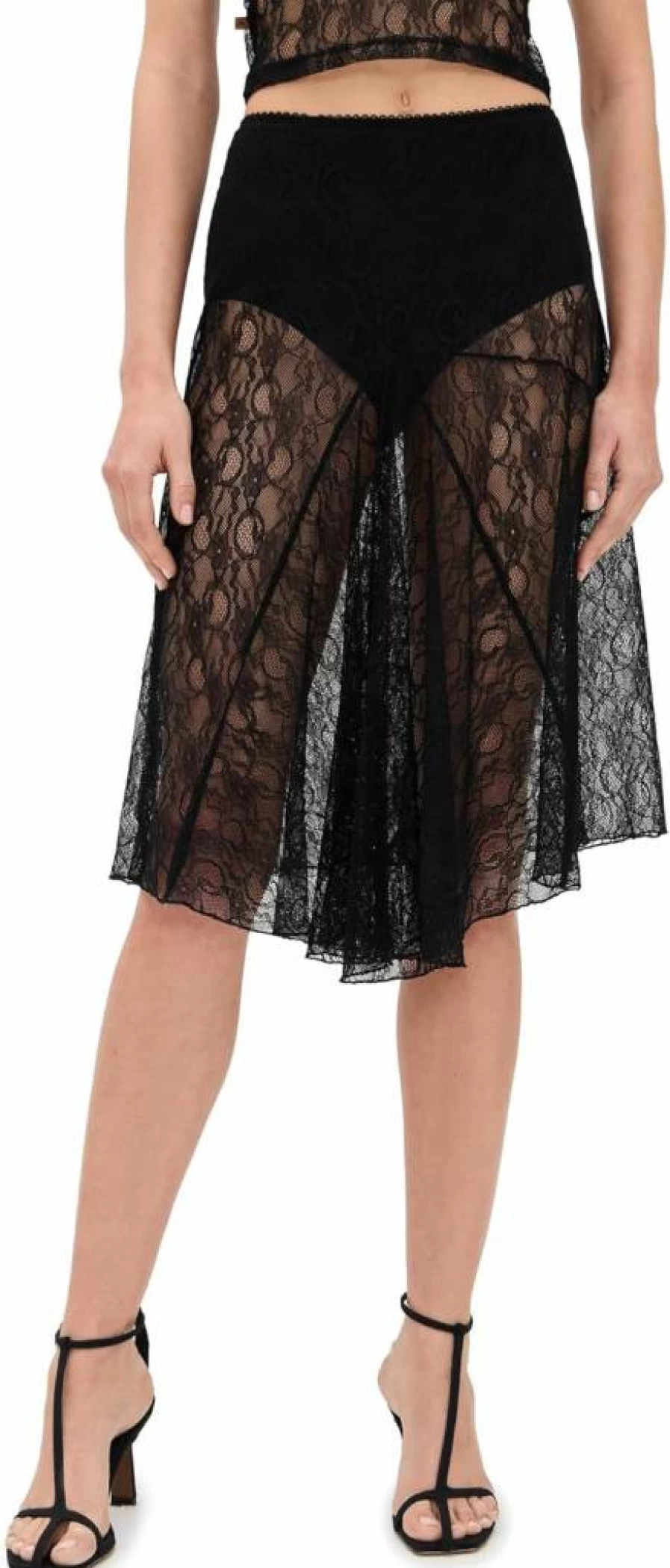 Miaou Mila High-Waisted Floral Print Mini Skirt for Women - Vintage A-Line Denim Skirt