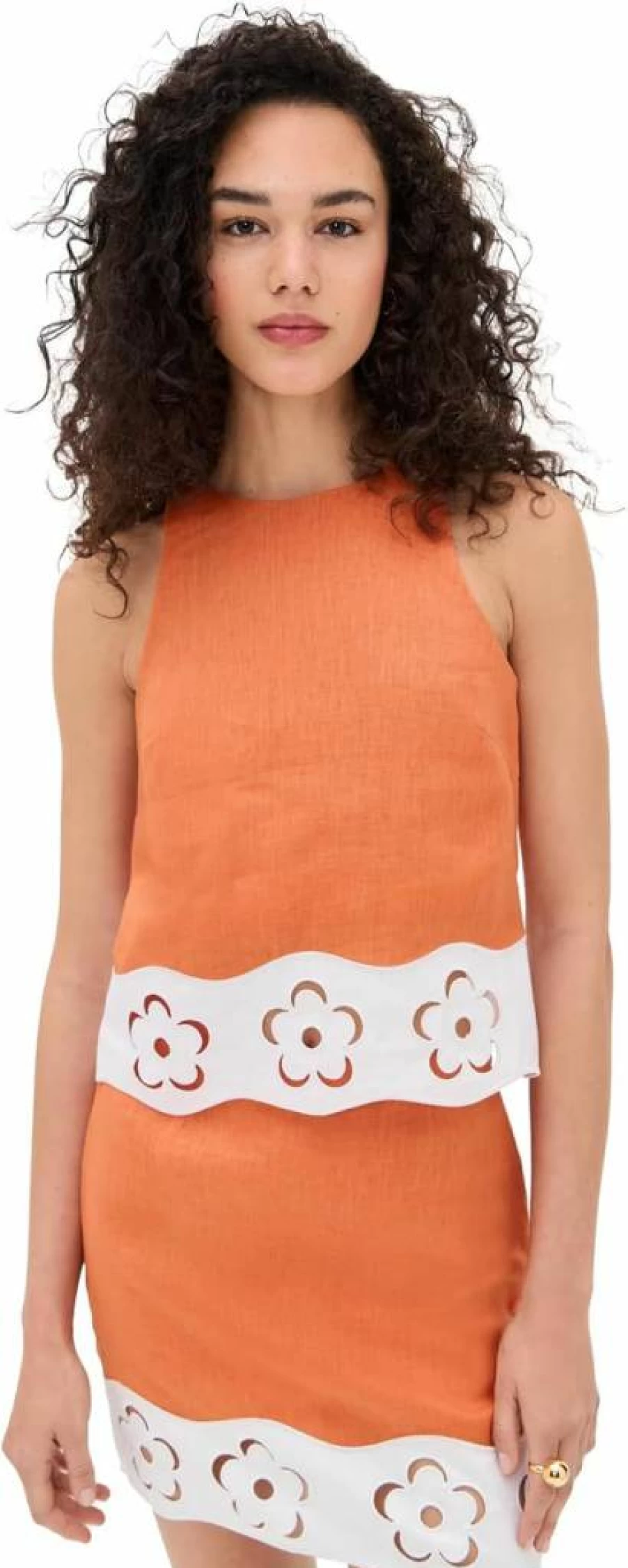 STAUD Women's Mika Linen Top | Lightweight Summer Blouse | STAUD Linen Shirt