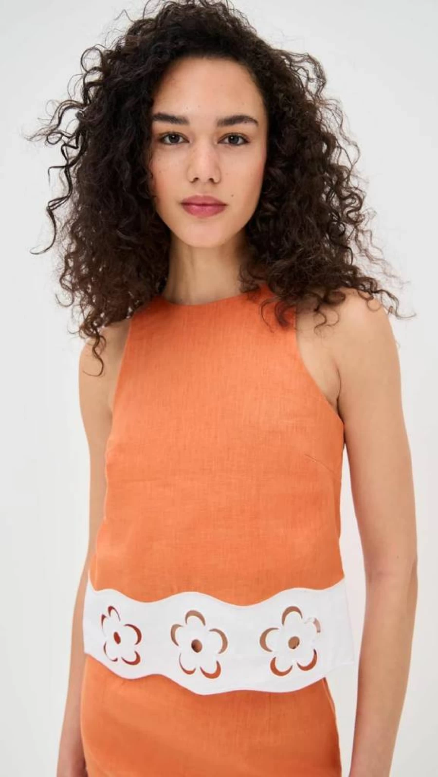 STAUD Women's Mika Linen Top | Lightweight Summer Blouse | STAUD Linen Shirt