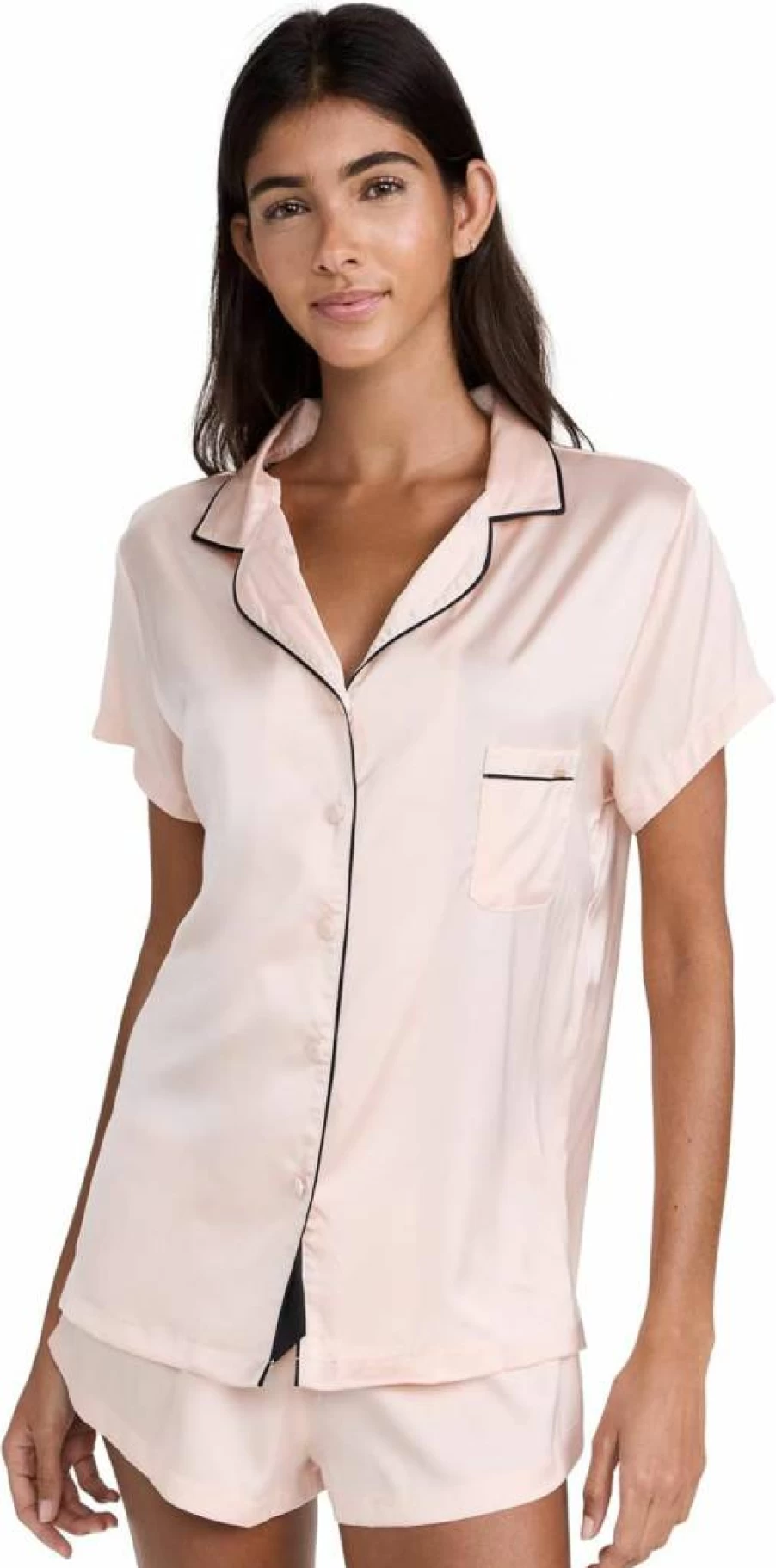 Bluebella Women's Abigail Lace Trim Shirt & Shorts Set - Elegant Sleepwear & Loungewear